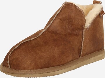 SHEPHERD Slippers 'ANTON' in Brown: front