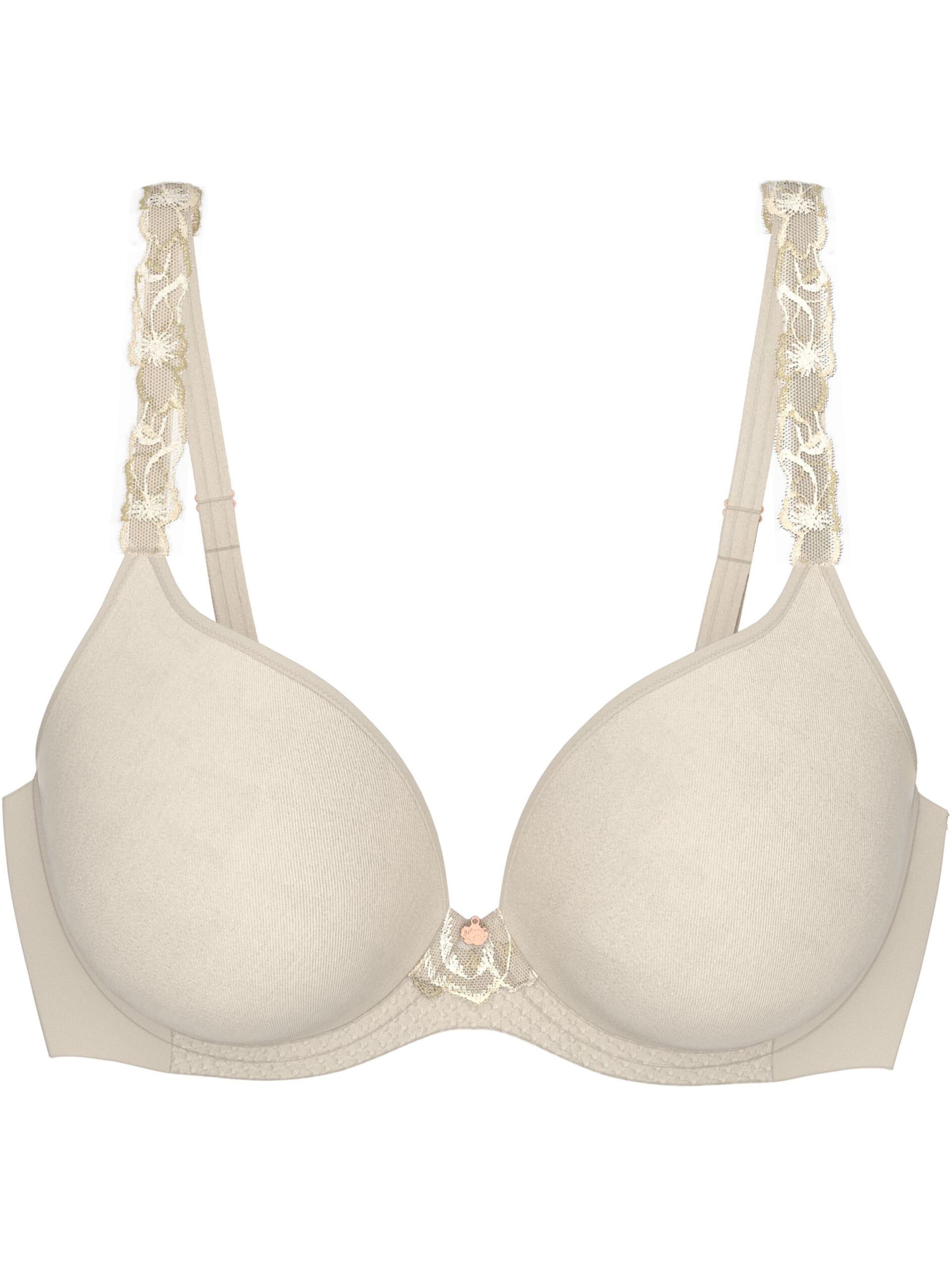 TRIUMPH Triangel BH ' Wild Azalea Florale ' in Beige: voorkant