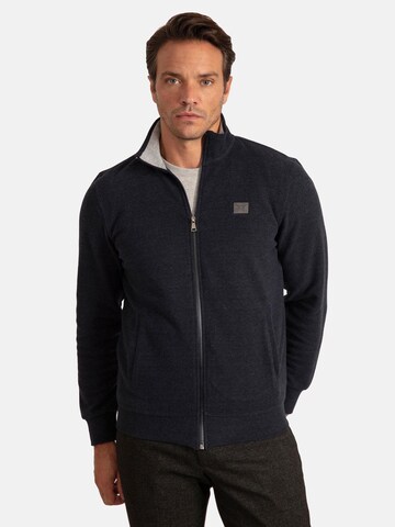 Jacey Quinn Knit cardigan in Blue: front