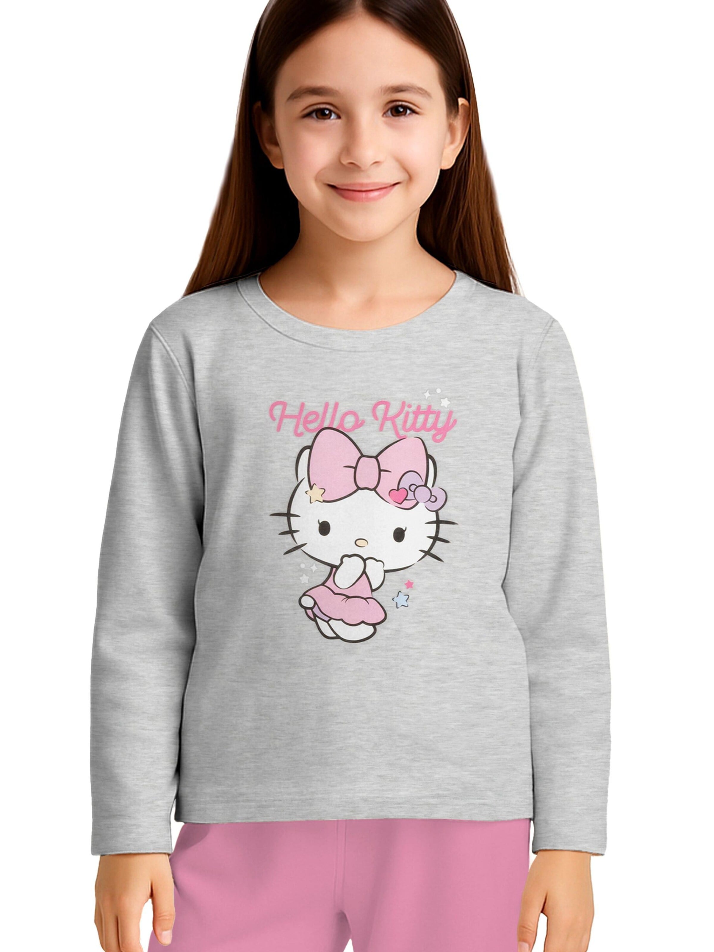HELLO KITTY Schlafanzug 'Pink Bow'‌‌‌‌‌‌‌‌‌‌ in Mischfarben: Vorderseite