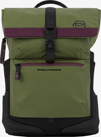 Piquadro Backpack 'Corner 2.0' in Green: front