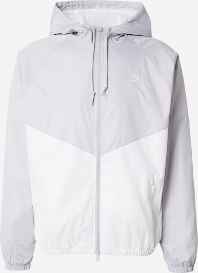 Demisezoninė striukė iš Nike Sportswear, spalva – pilka / balta, Prekių apžvalga