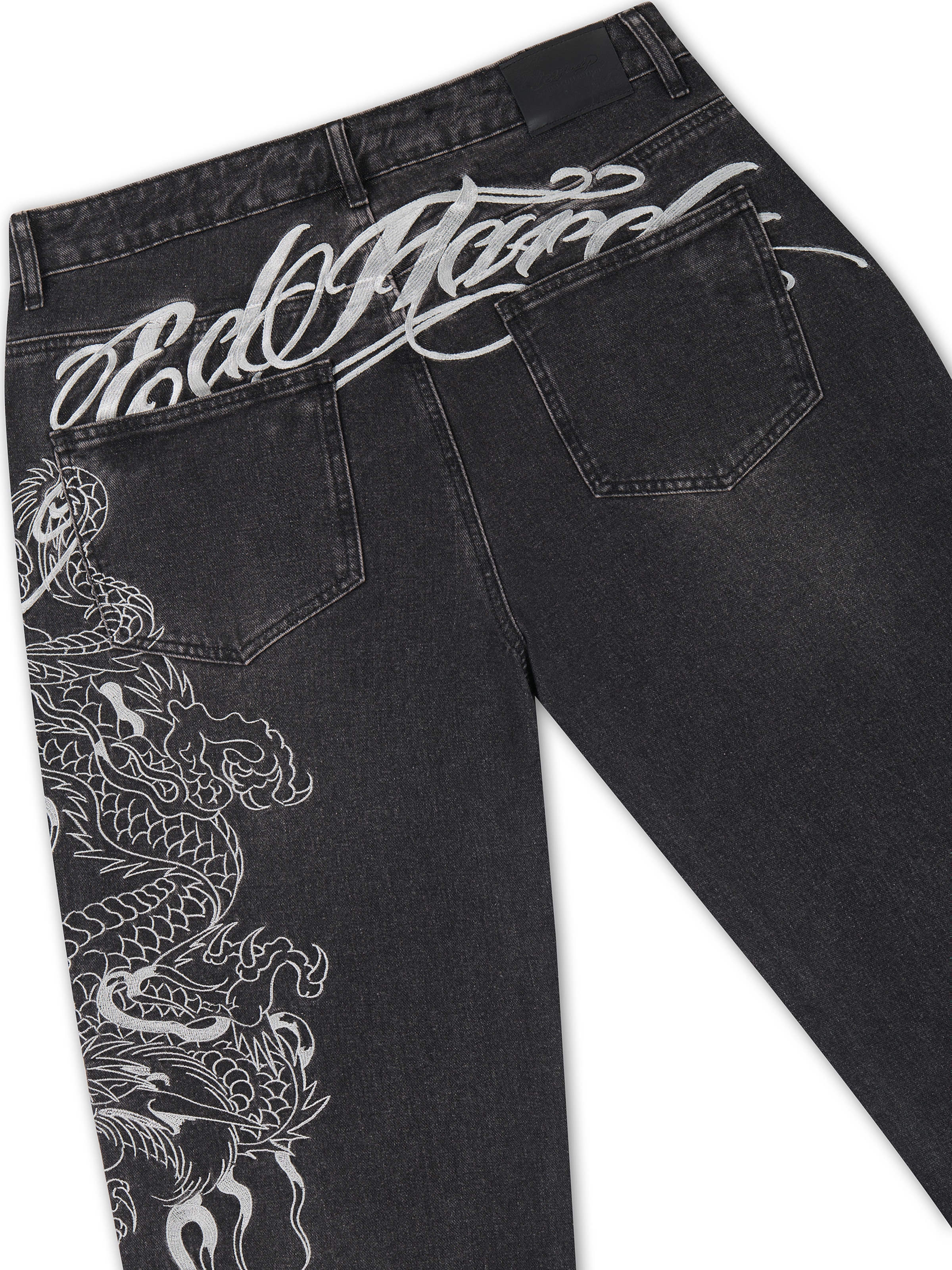 Ed Hardy - Loosefit Calças de ganga em preto