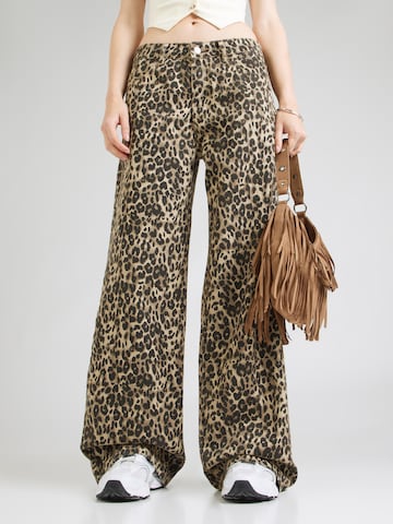 STUDIO SELECT Wide leg Τζιν 'Lisann' σε μπεζ: μπροστά