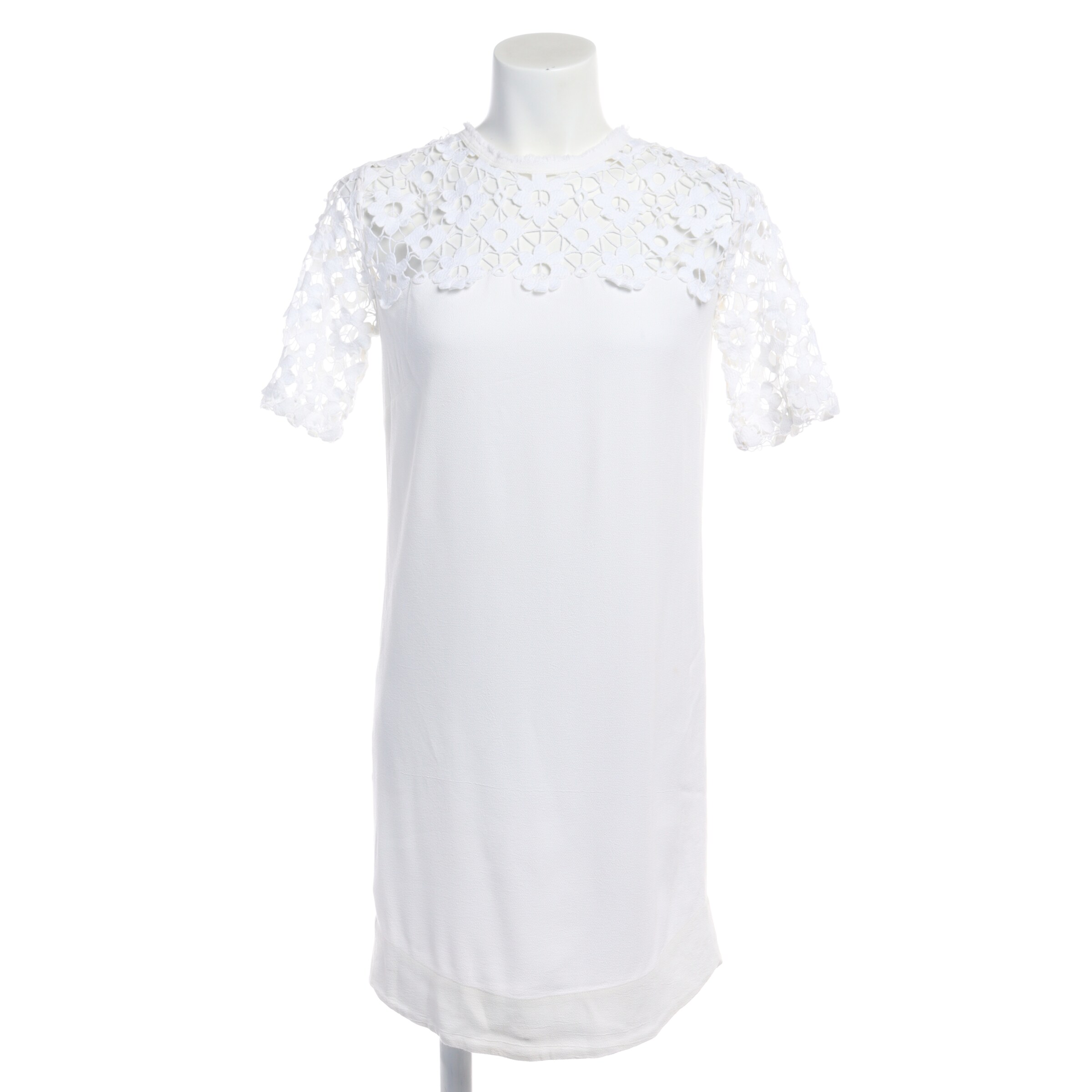 Sandro Kleid XS in Weiß: Vorderseite