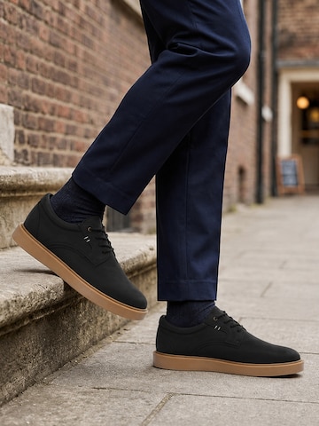 ALLTHEMEN Lace-Up Shoes 'Leicht' in Black