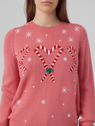 VERO MODA Sweater 'Candy Heart' in Pink