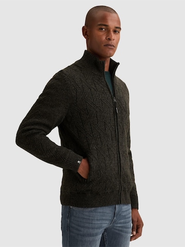 VANGUARD Kofta 'Cardigan with zipper closure and allover pattern' i svart