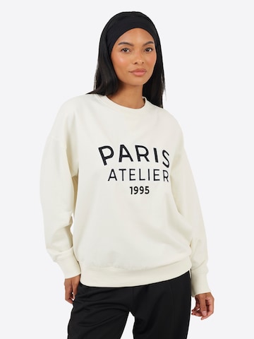 BRAVE SOUL Sweatshirt 'Paris' in Wit: voorkant
