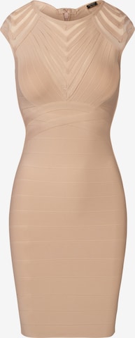 APART - Vestido de tubo en beige: frente