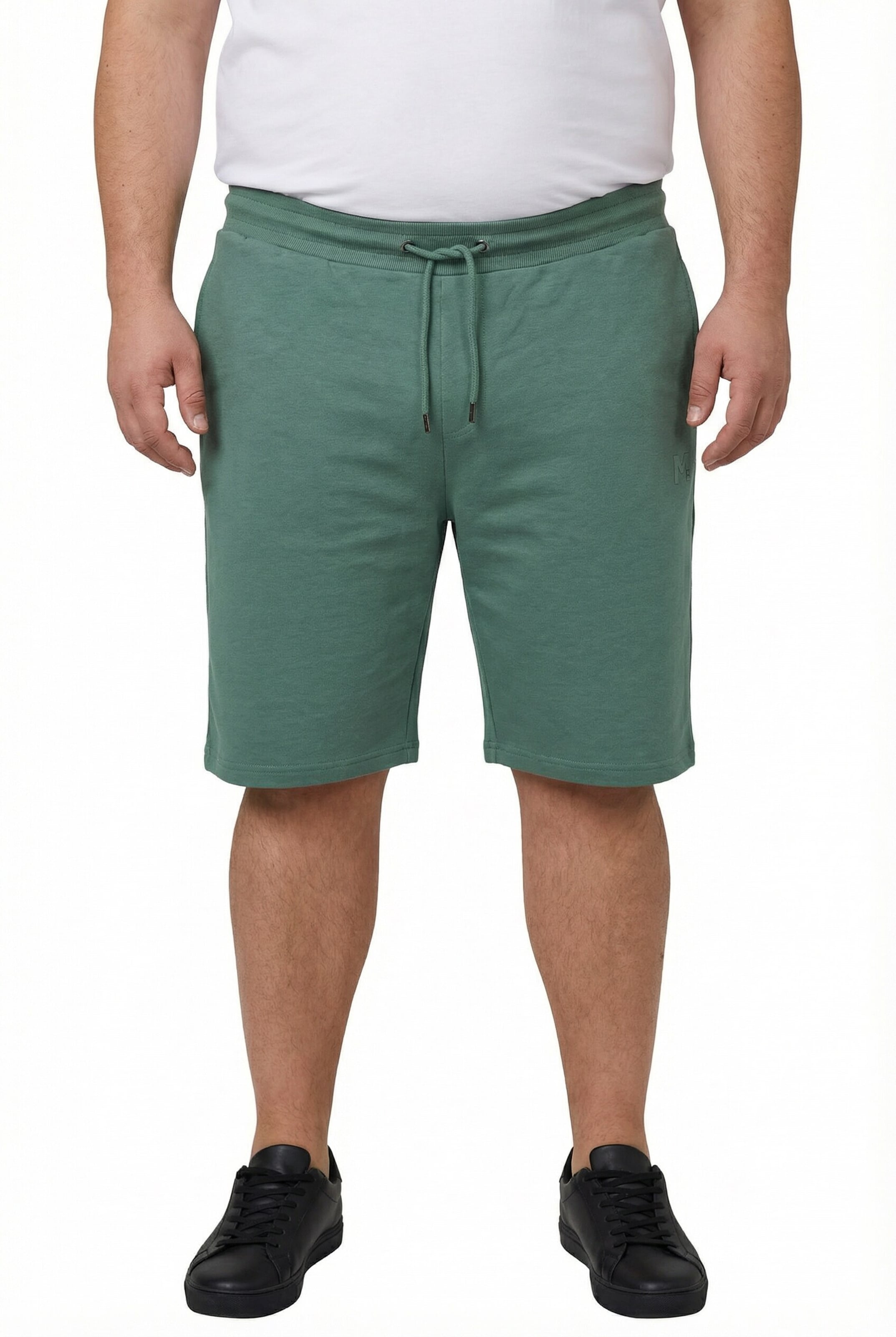 Men Plus Regular Trousers in Green: front