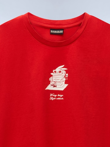 NAPAPIJRI Tričko 'S-ANTIMONY SS W' - Červená