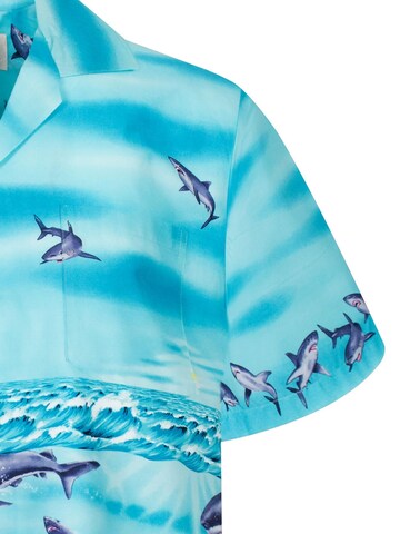 KY's Regular fit Button Up Shirt 'Haie' in Blue