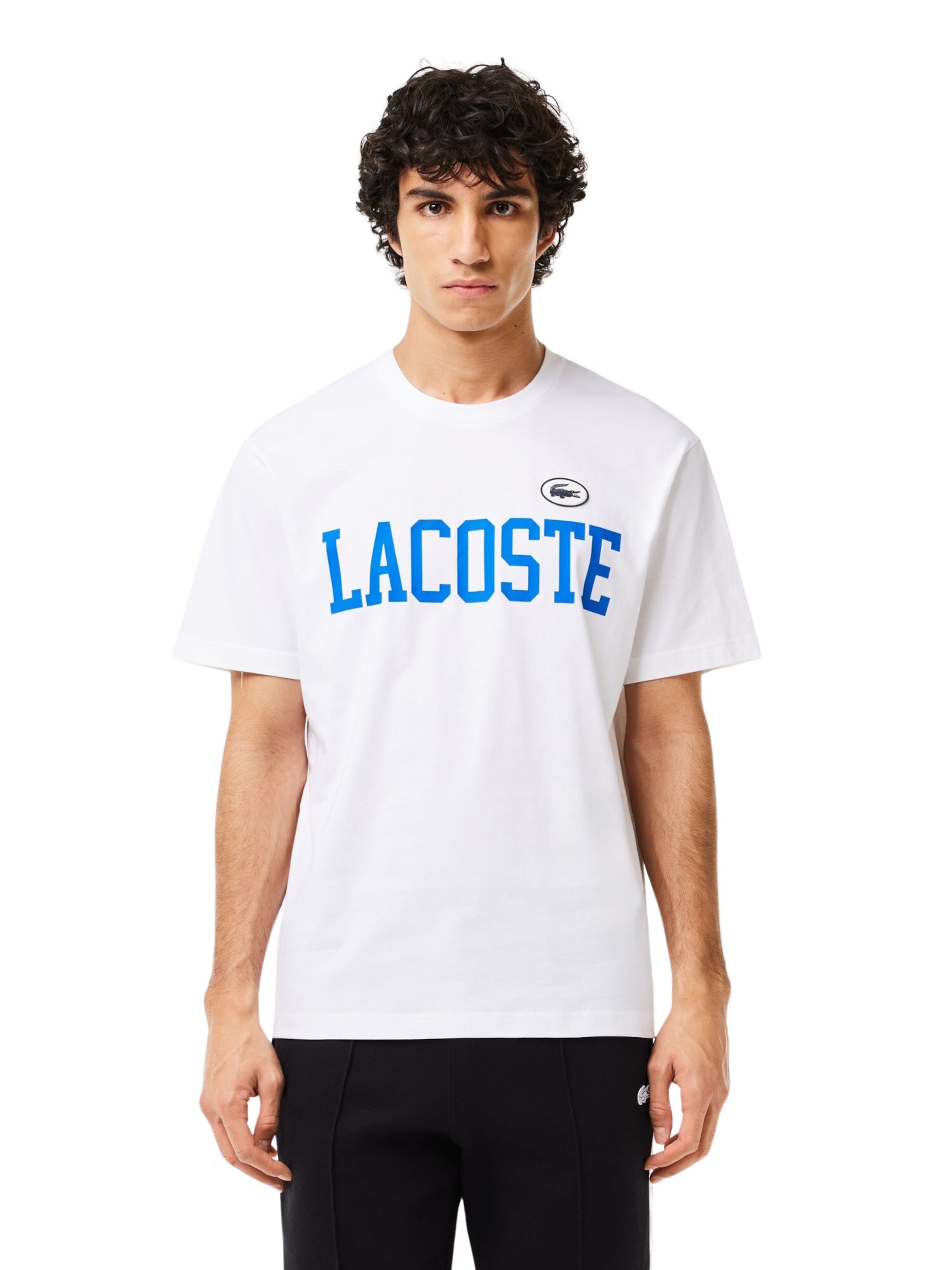 LACOSTE Футболка в Белый: спереди