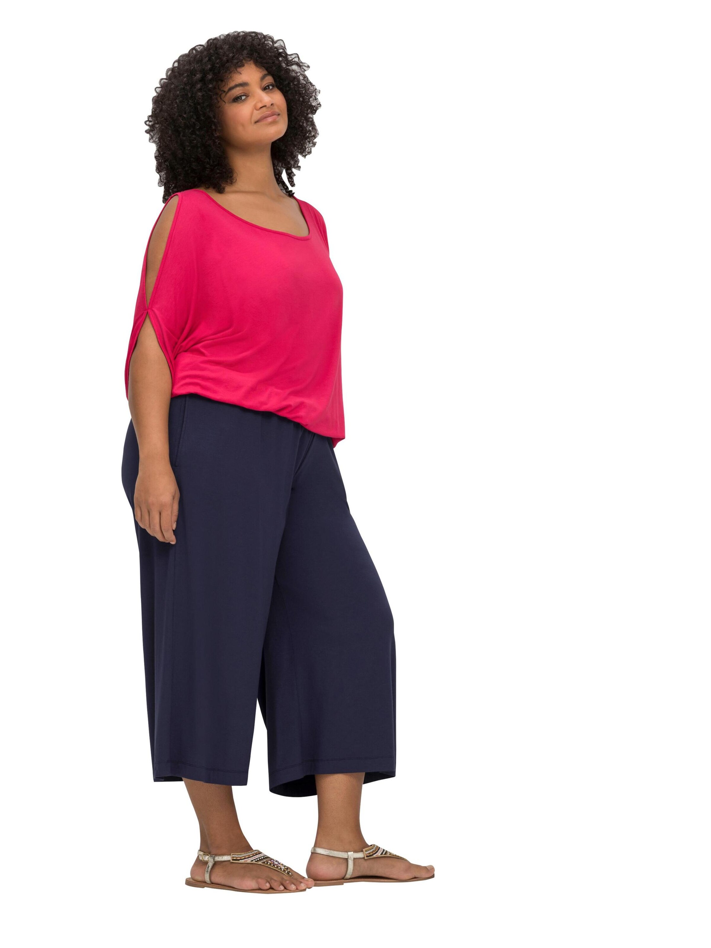 SHEEGO Bő szár Nadrág - kék