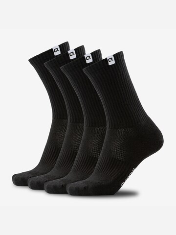 Chaussettes QOLONIA en noir : devant