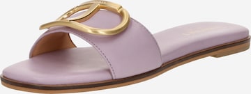 Twinset Mules in Purple: front