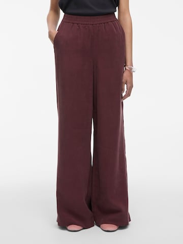 Wide Leg Pantalon ROUGE EDIT en marron : devant