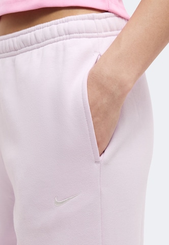 Nike Sportswear Широка кройка Панталон 'STDO FLC' в лилав: отстрани