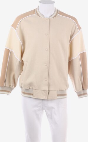 H&M Sweatshirt & Zip-Up Hoodie in S in Beige: front