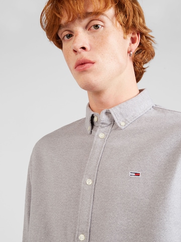 Tommy Jeans Regular fit Button Up Shirt in Grey