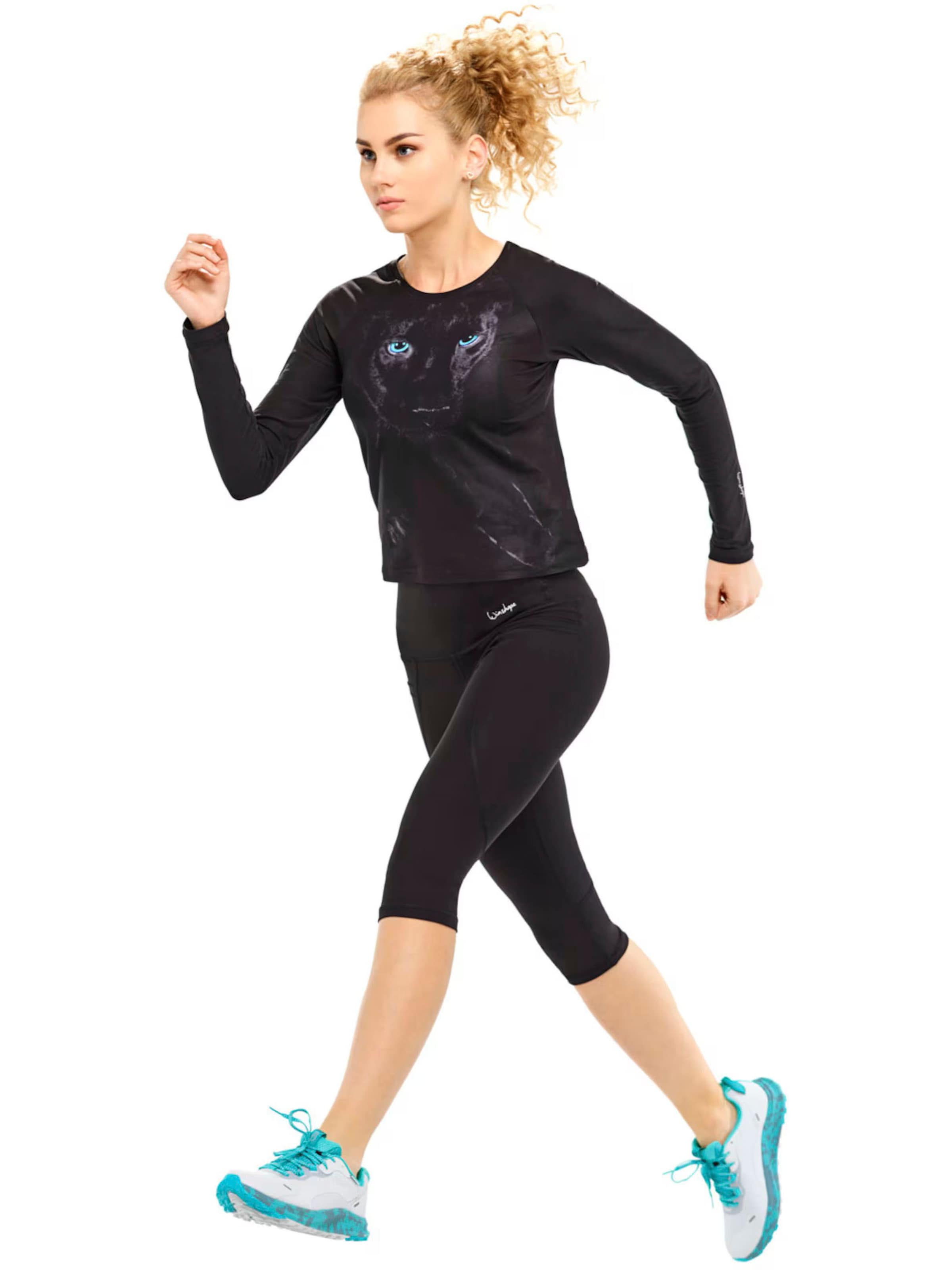 Winshape Скинни Спортивные штаны 'HWL215C' в Черный