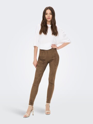 ONLY - Skinny Leggings 'JENNIE' en marrón