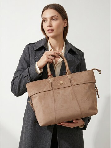 Borsa a mano 'Ecopelle' di Bruno Magli in beige