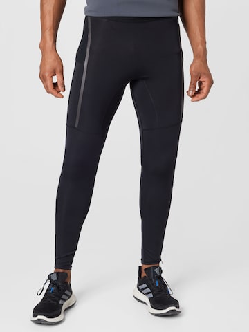 ADIDAS SPORTSWEAR - Skinny Calças de desporto 'Saturday Long ' em preto: frente