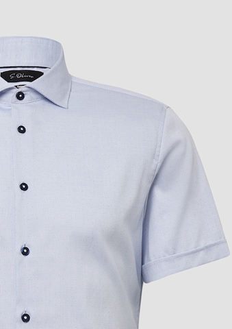 Coupe slim Chemise s.Oliver BLACK LABEL en bleu