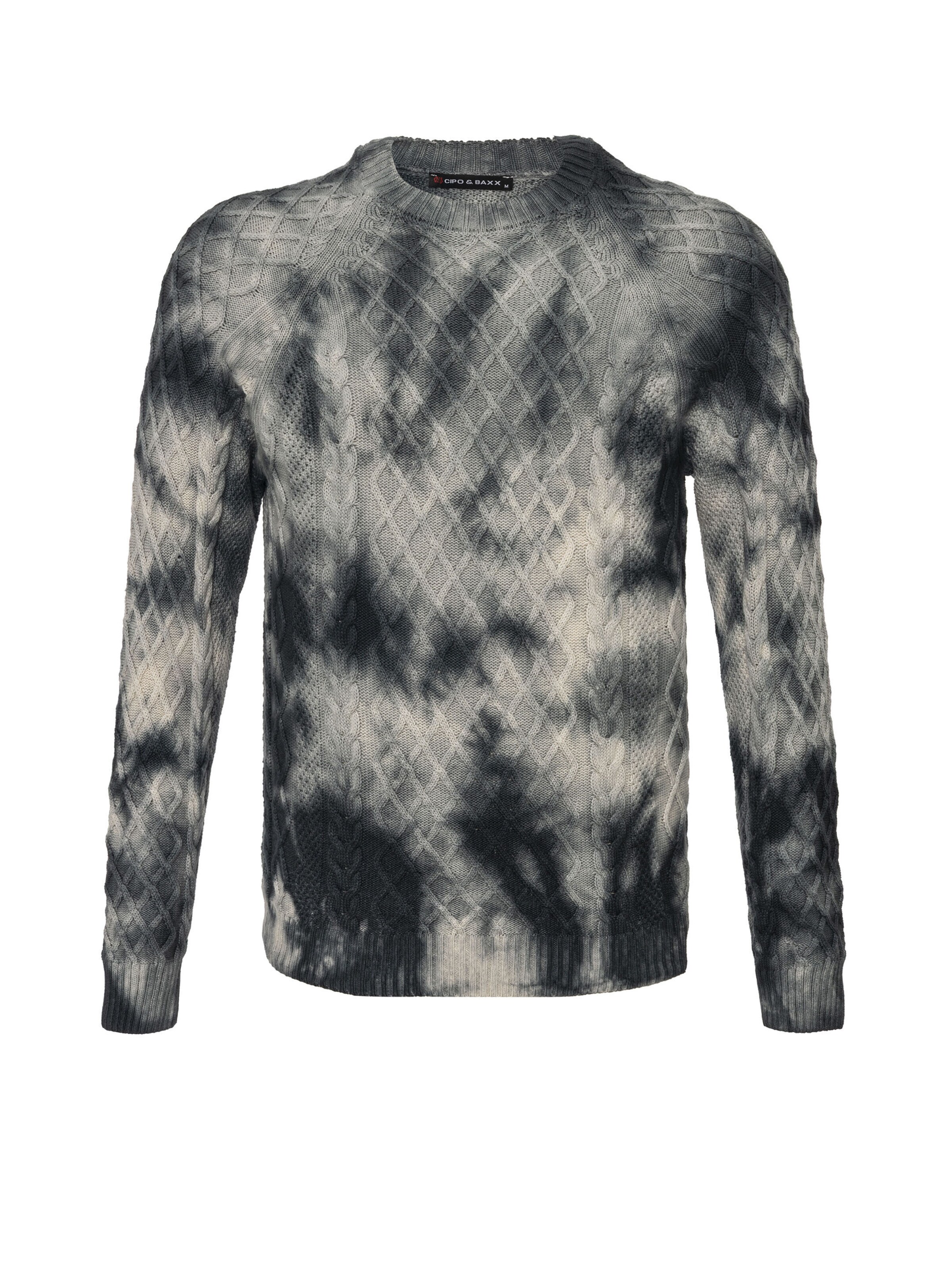 CIPO & BAXX Trui 'CP287' in Grijs: voorkant