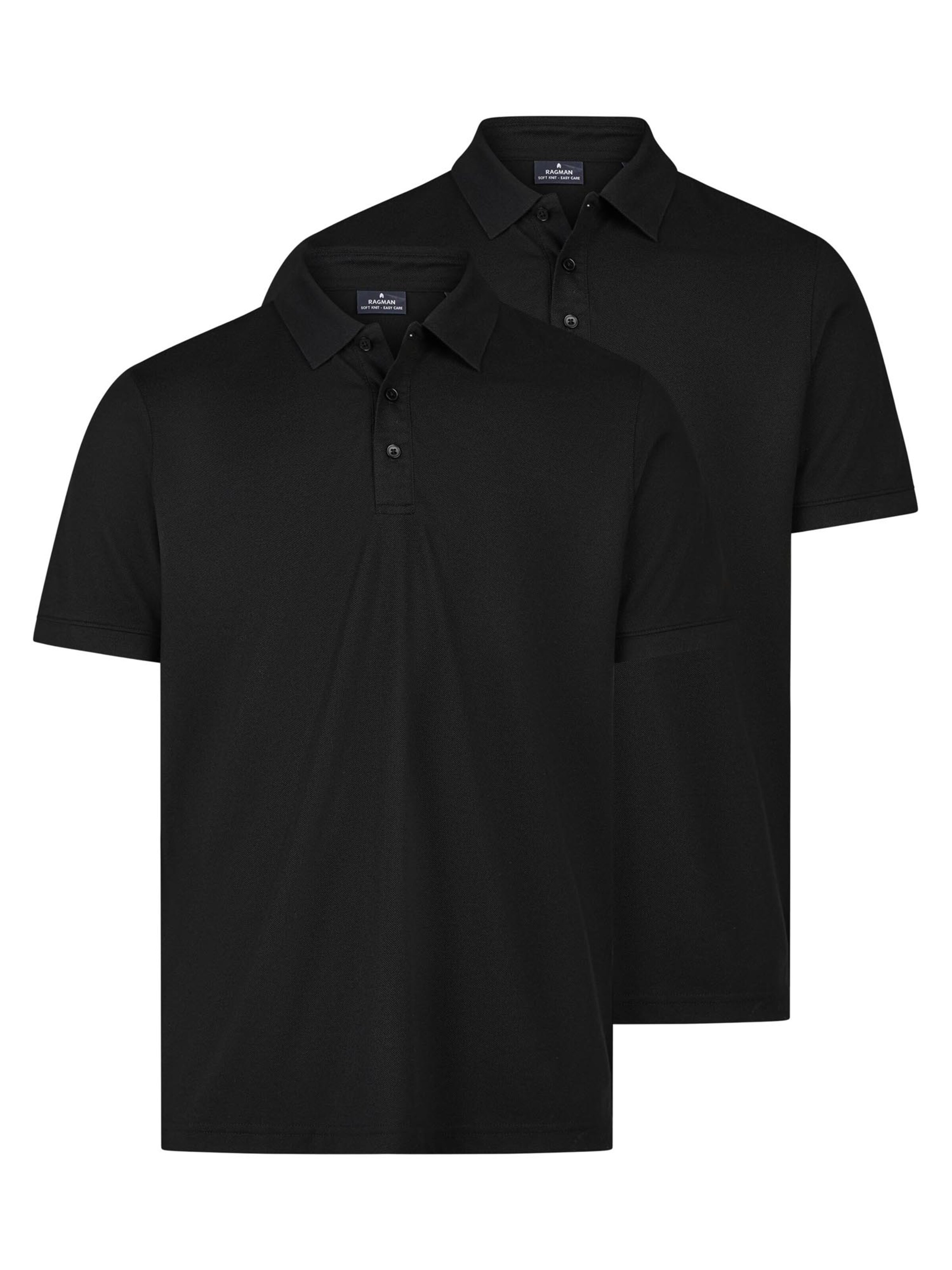 Ragman Shirt 'Basic' in Black: front