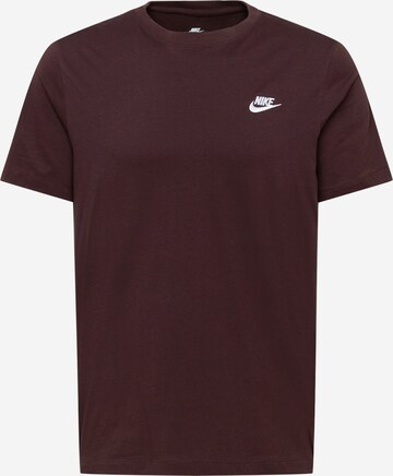 Nike Sportswear Regular Fit T-Shirt 'Club' in Braun: predná strana