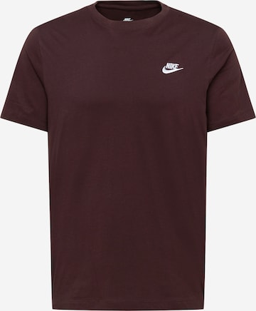 Nike Sportswear Regular Fit T-Shirt 'Club' in Braun: predná strana