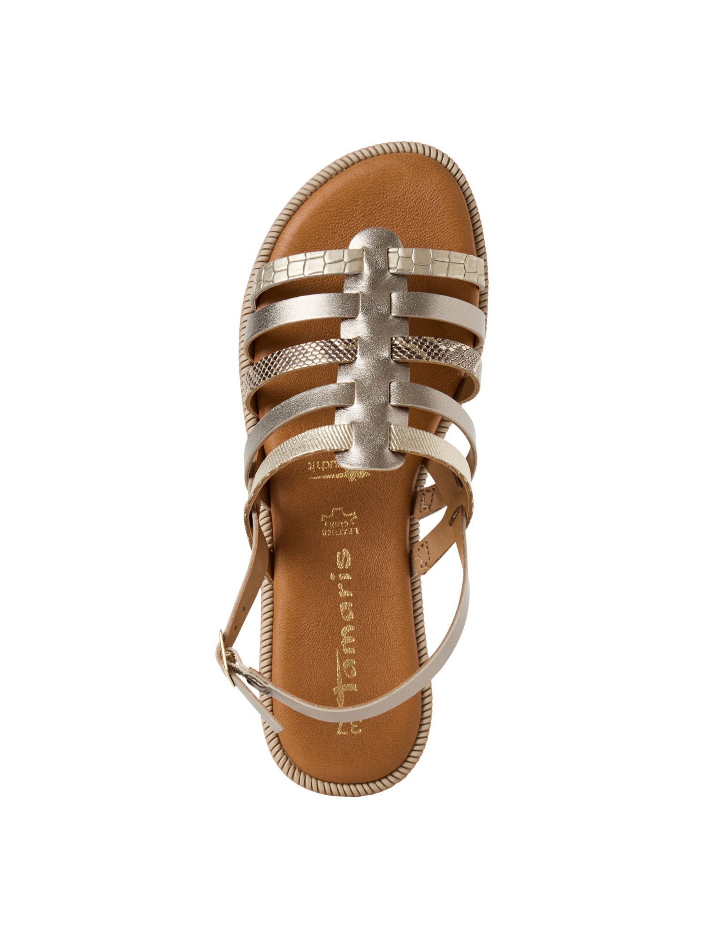 Sandales Tamaris en or