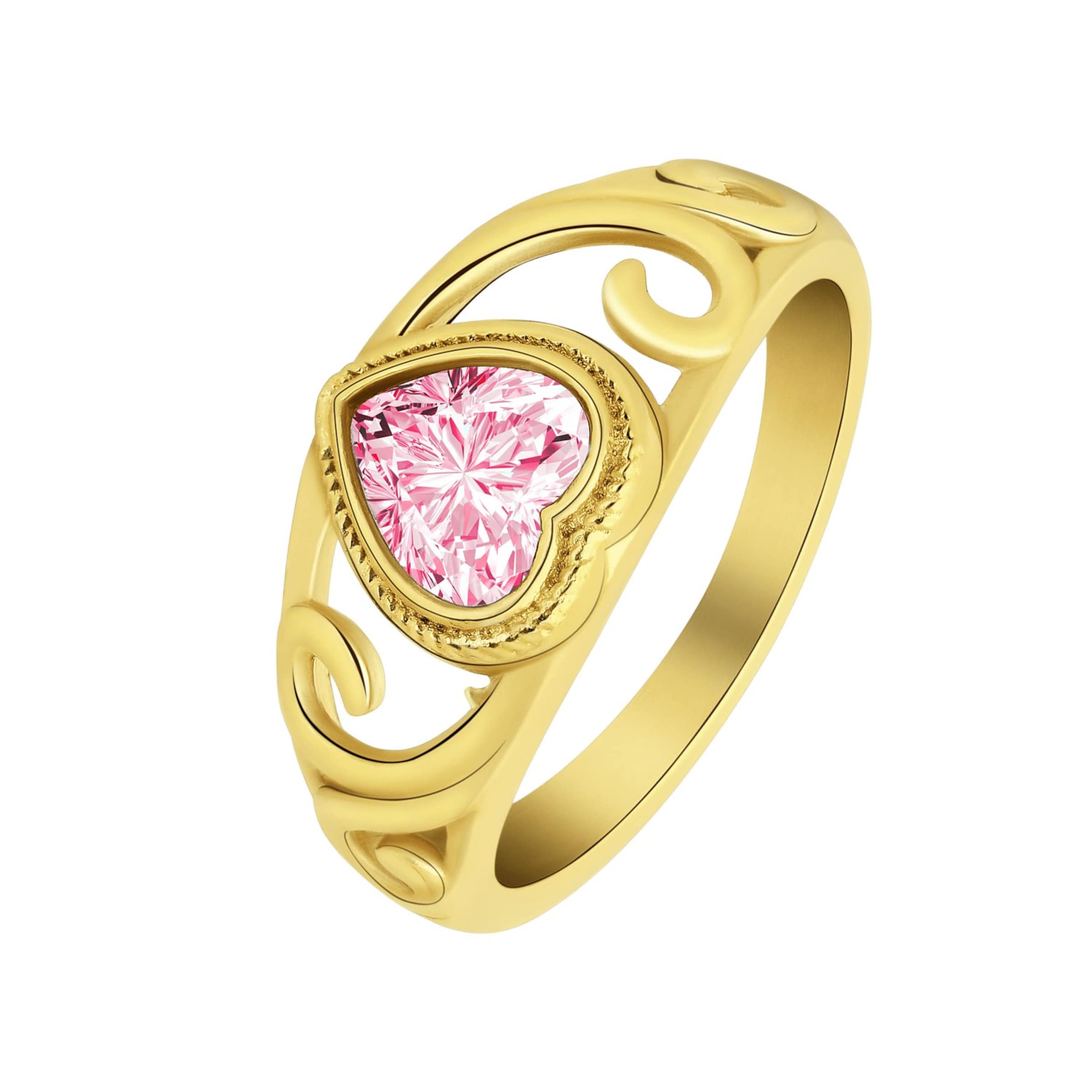 Lucardi Ring in Goud: voorkant