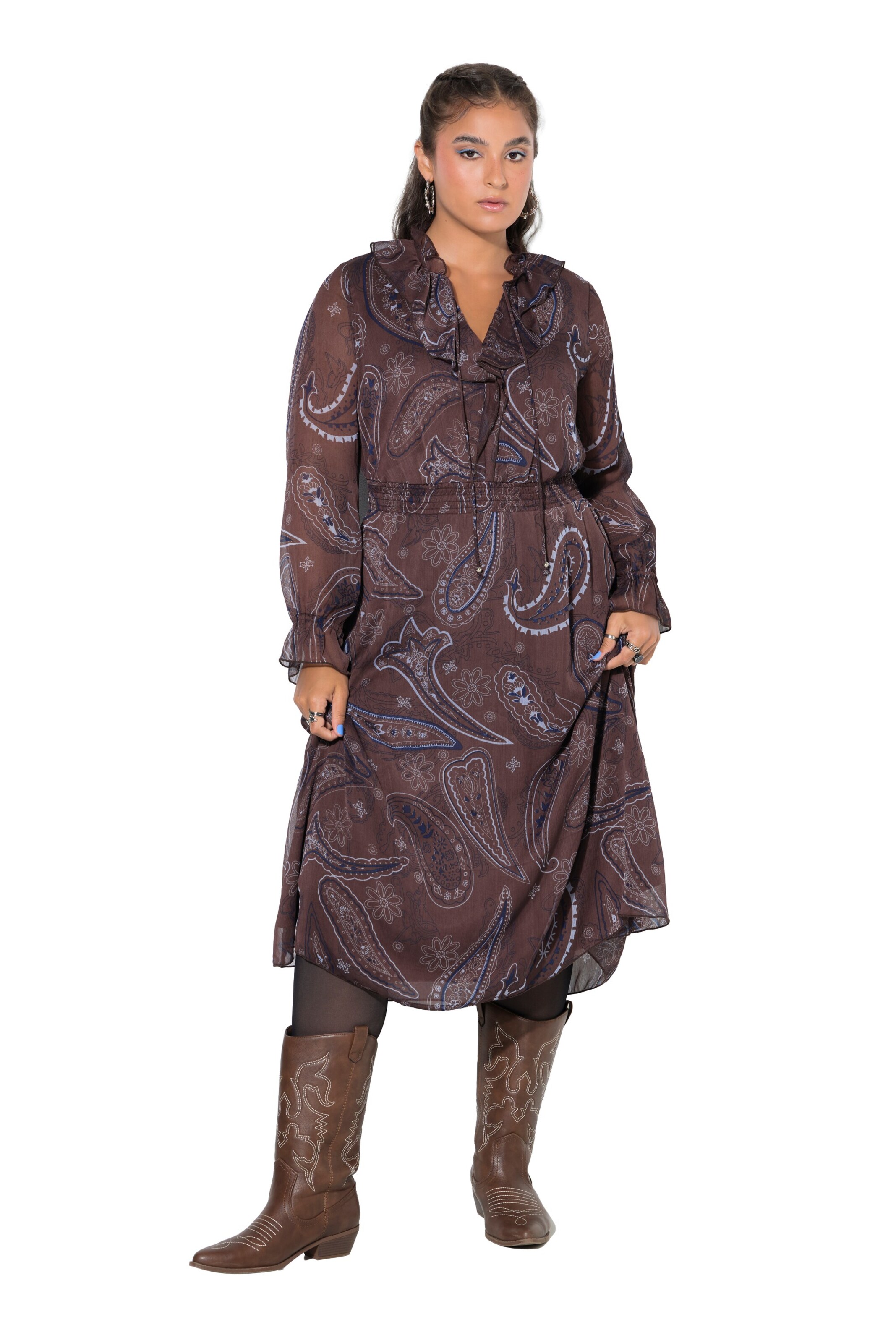 Studio Untold Kleid in Braun