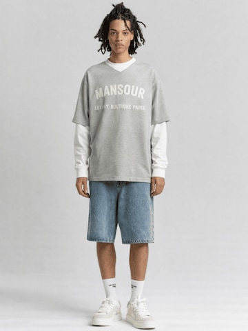 Mansour Sweatshirt 'Double Sleeved Longsleeve' in Grau