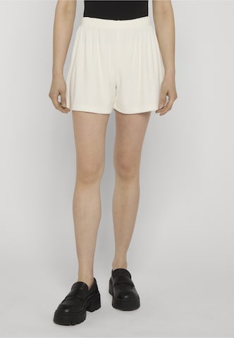 Estelou - Pierna ancha Pantalón en blanco: frente