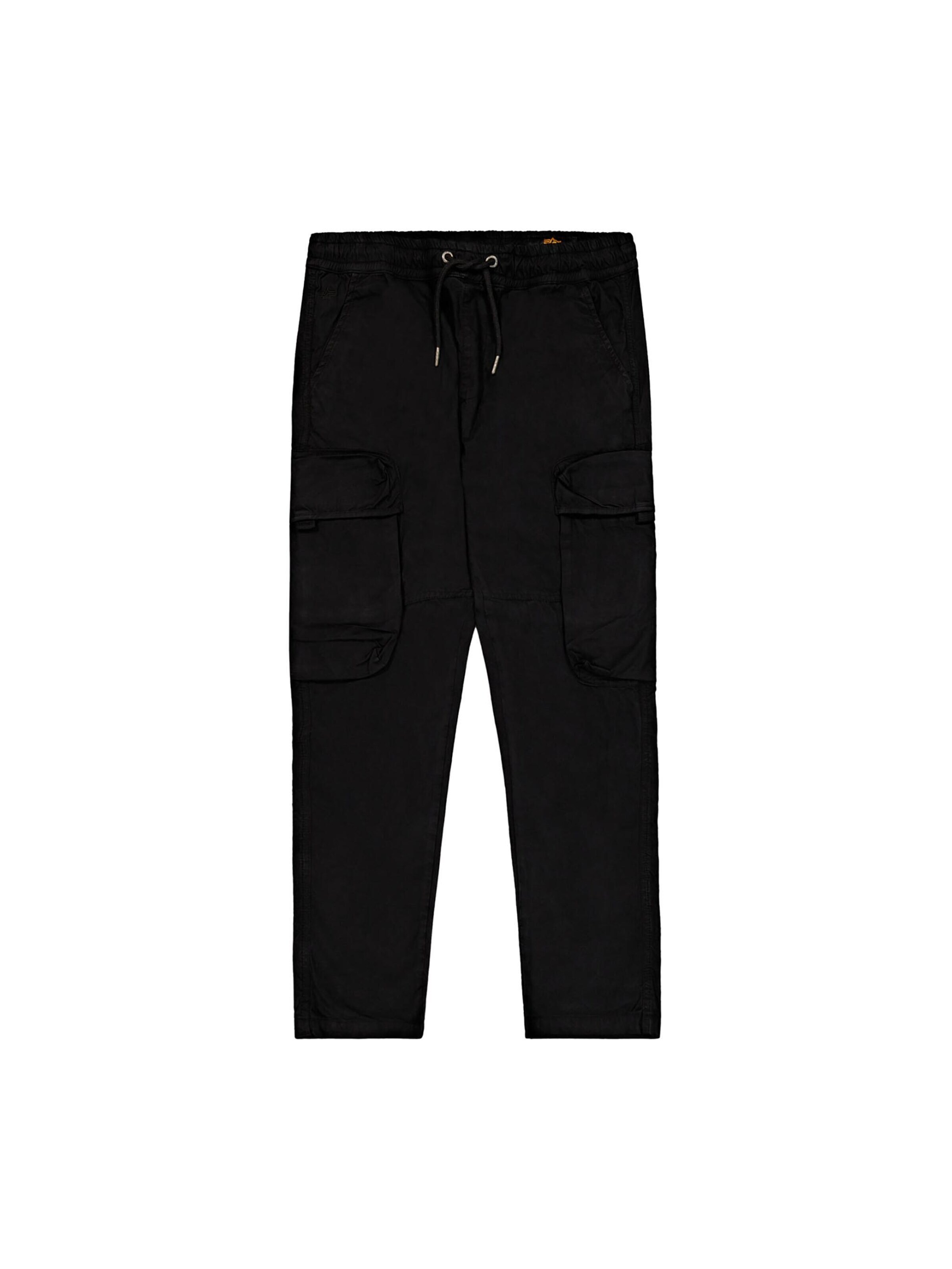 ALPHA INDUSTRIES Tapered Cargohose 'Division Pant'‌‌‌‌ in Schwarz: Vorderseite