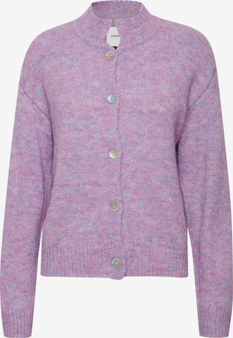 Cardigan 'DAISIE' ICHI en violet : devant