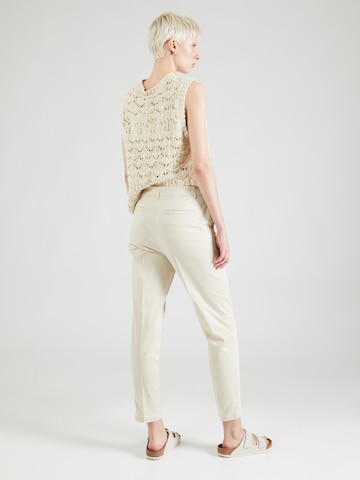 Sisley Slim fit Trousers with creases in Beige