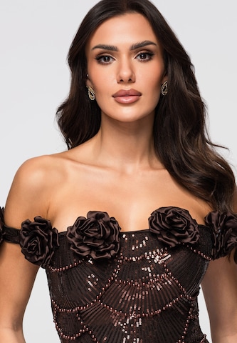 Ombre Evening Dress in Brown