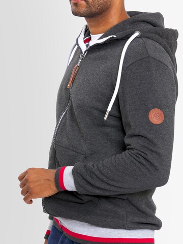 Alessandro Salvarini Zip-Up Hoodie in Grey