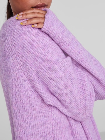PIECES Knit Cardigan 'Ellen' in Purple