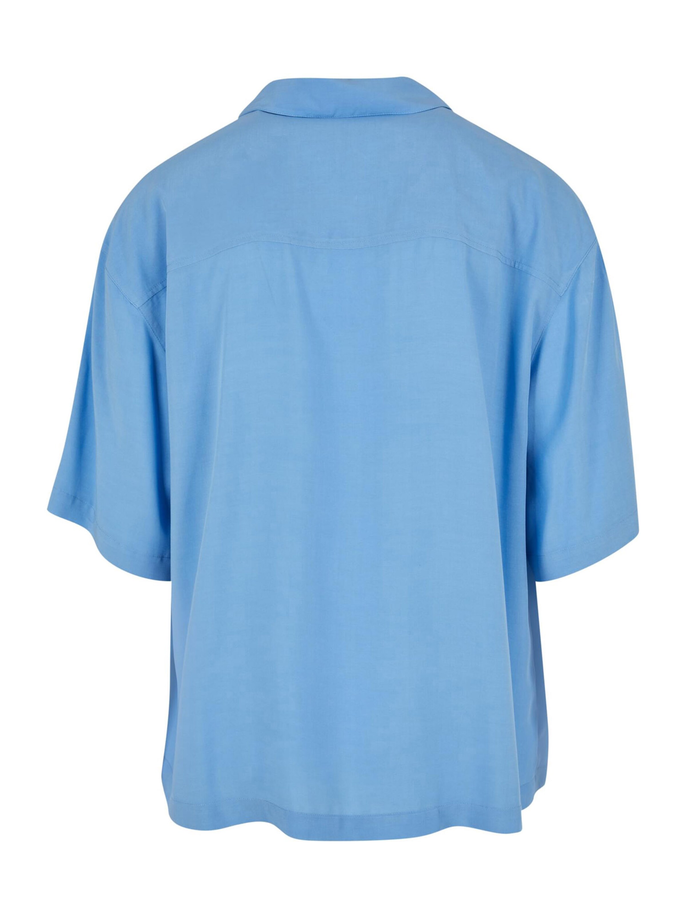 Urban Classics Comfort fit Button Up Shirt in Blue