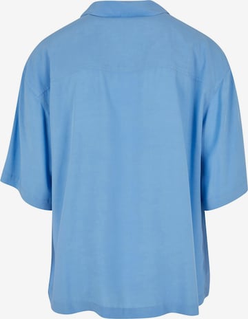 mėlyna Urban Classics Patogus modelis Marškiniai
