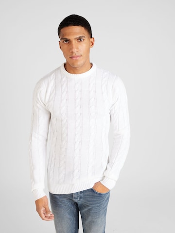 BRAVE SOUL Sweater in White: front