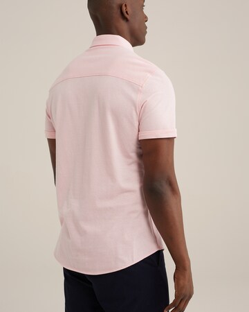 WE Fashion Slim Fit Hemd in Pink