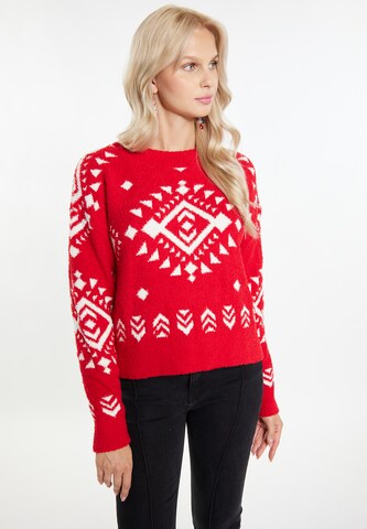 IZIA Sweater 'Hoona' in Red: front